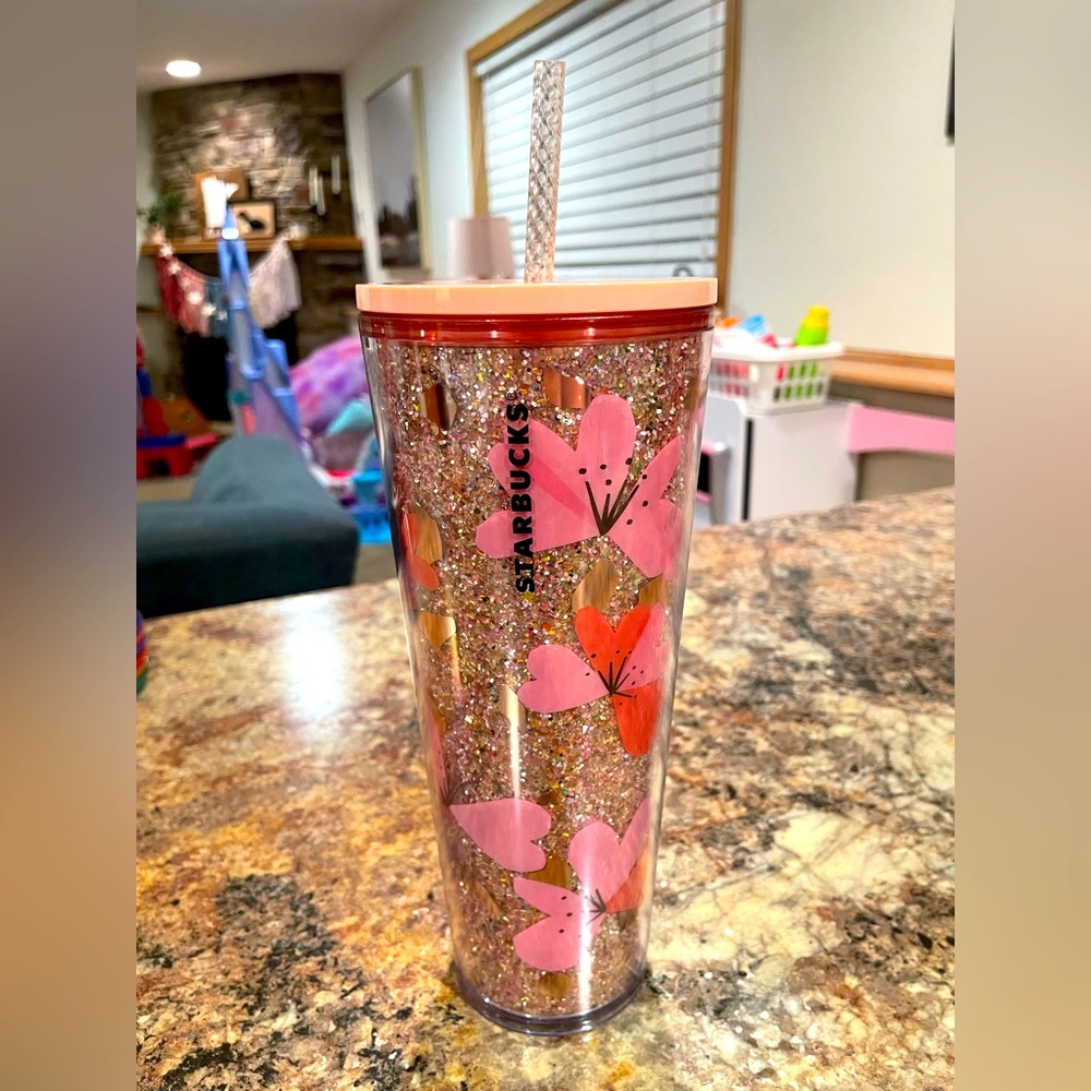 Starbucks Valentines Day Glitter Hearts Tumbler
